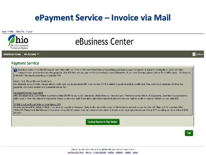 e. Payment Service – Invoice via Mail 