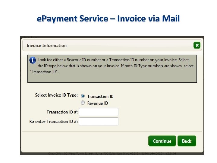 e. Payment Service – Invoice via Mail 