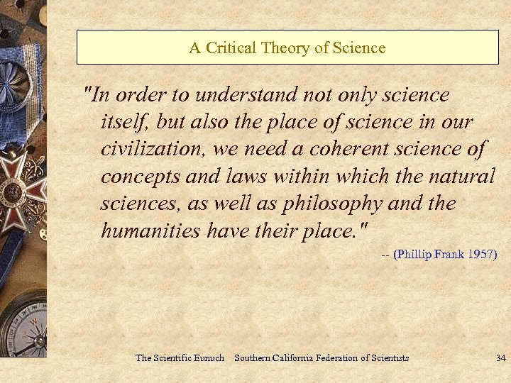 A Critical Theory of Science 