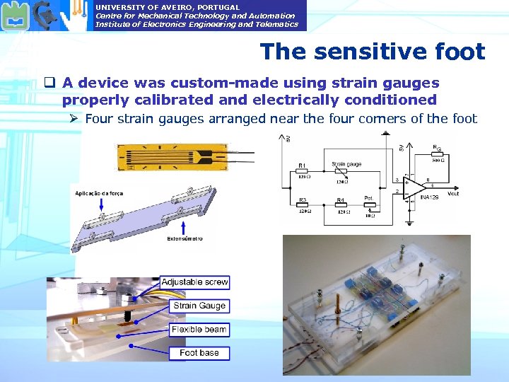 UNIVERSITY OF AVEIRO, PORTUGAL Centre for Mechanical Technology and Automation Institute of Electronics Engineering