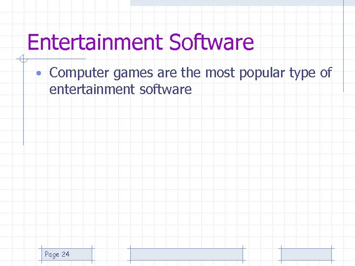 Entertainment Software • Computer games are the most popular type of entertainment software Page