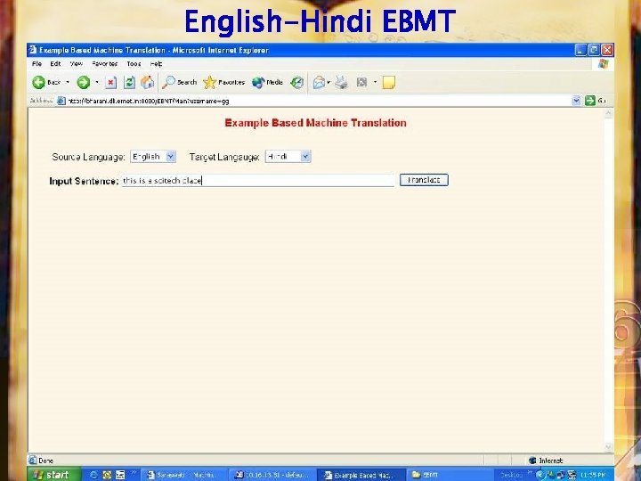 English-Hindi EBMT 