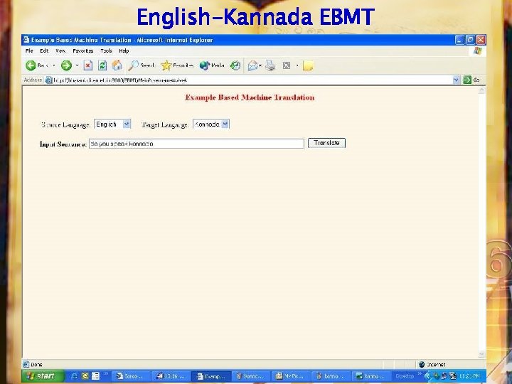 English-Kannada EBMT 