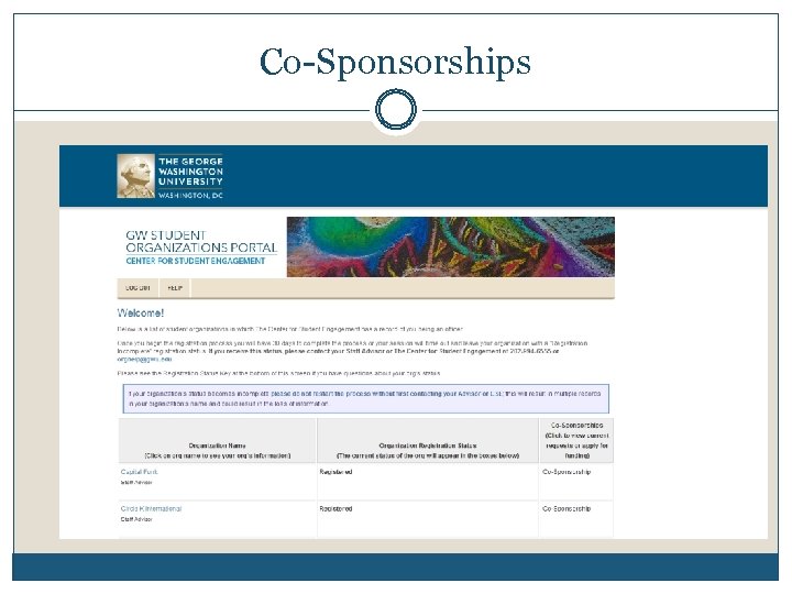 Co-Sponsorships 