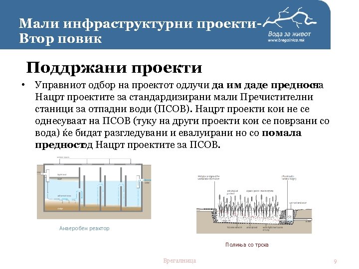 Мали инфраструктурни проекти. Втор повик Поддржани проекти • Управниот одбор на проектот одлучи да
