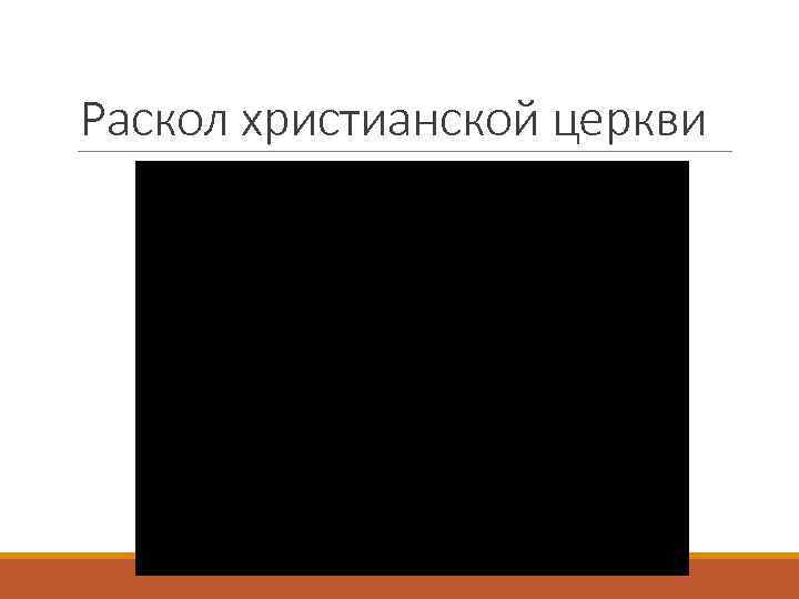 Раскол христианской церкви 