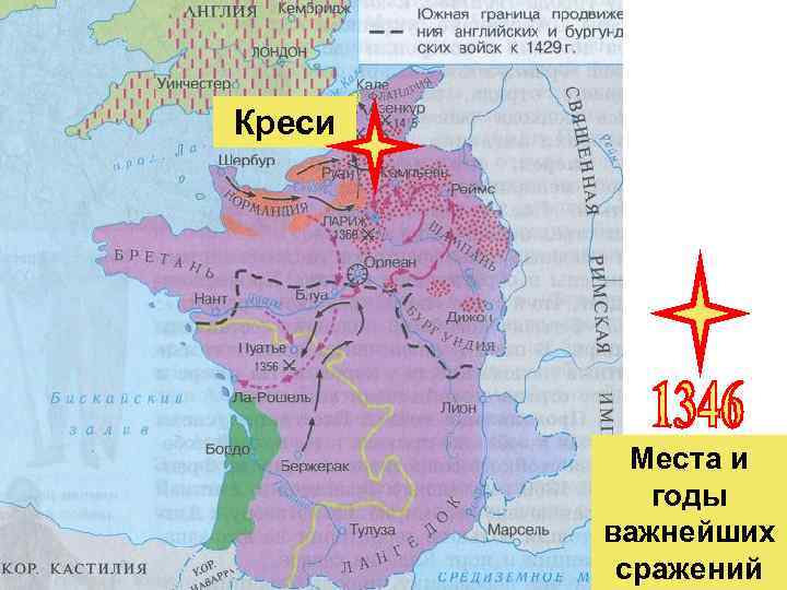 Креси Места и годы важнейших сражений 