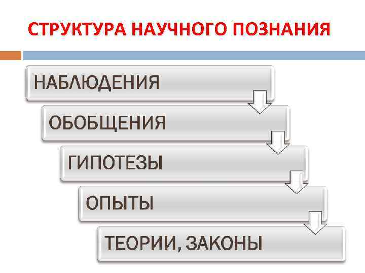 СТРУКТУРА НАУЧНОГО ПОЗНАНИЯ 