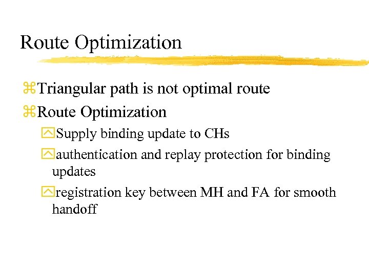 Route Optimization z. Triangular path is not optimal route z. Route Optimization y. Supply