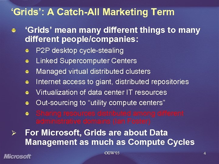 ‘Grids’: A Catch-All Marketing Term ‘Grids’ mean many different things to many different people/companies: