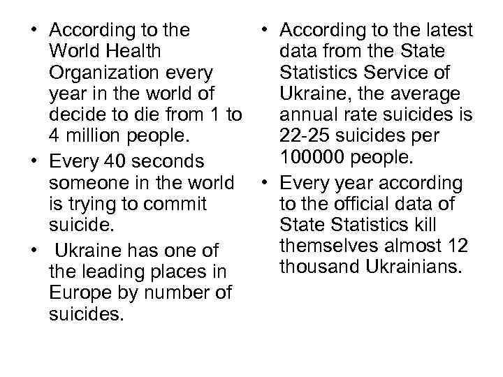  • According to the latest World Health data from the State Organization every