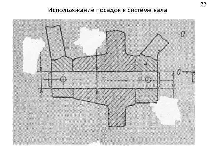 Использование посадок в системе вала 22 