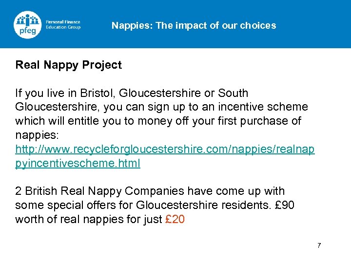 Nappies: The impact of our choices Real Nappy Project If you live in Bristol,
