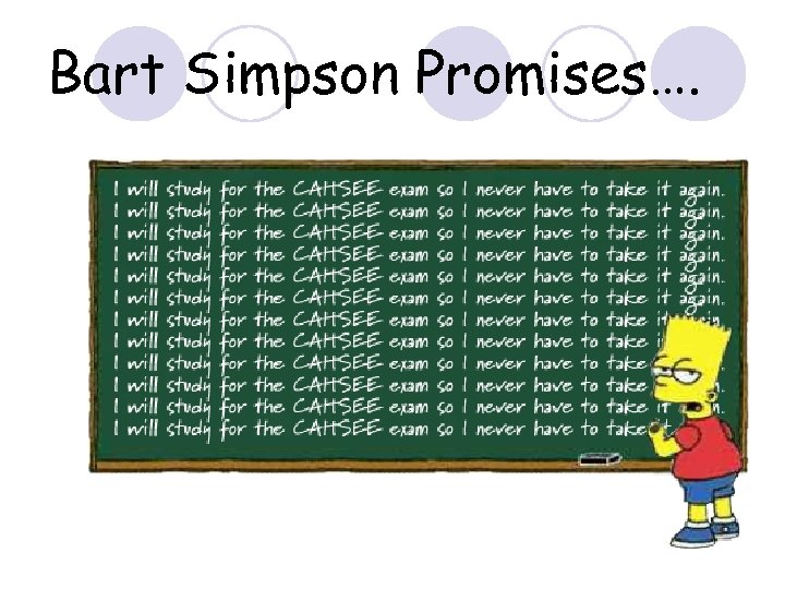 Bart Simpson Promises…. 