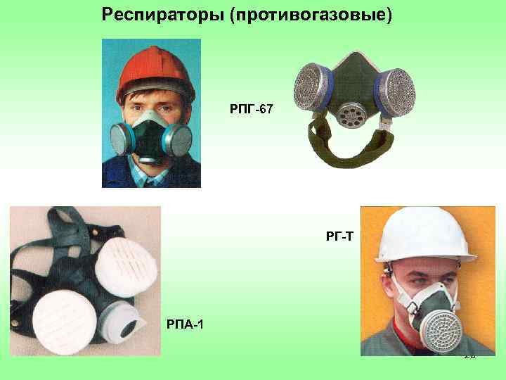 Респираторы (противогазовые) РПГ-67 РГ-Т РПА-1 28 