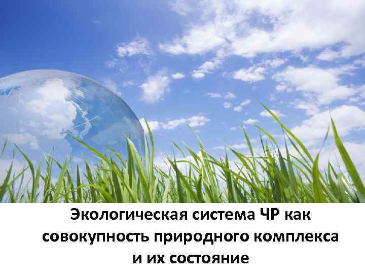 Экологическая система ЧР как совокупность природного комплекса и их состояние 