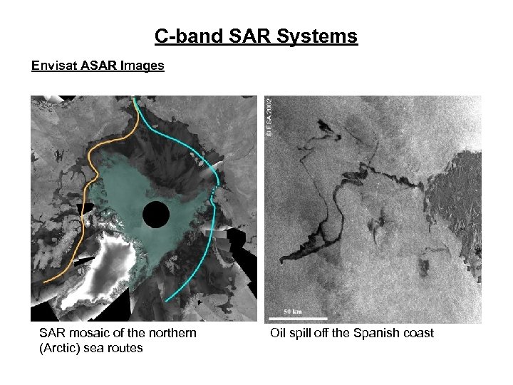 C-band SAR Systems Envisat ASAR Images SAR mosaic of the northern (Arctic) sea routes