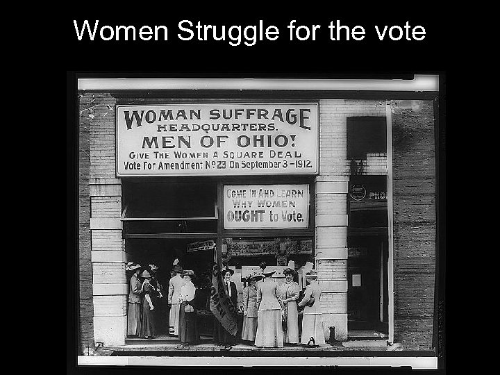 Women Struggle for the vote 