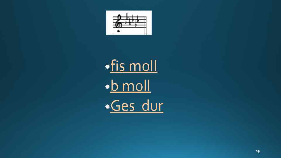fis moll b moll Ges dur 