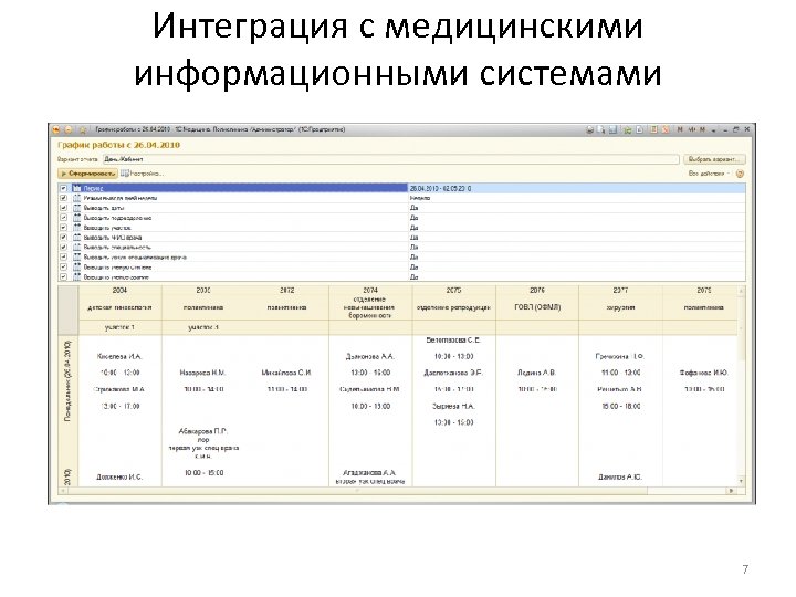 Интеграция с медицинскими информационными системами 7 