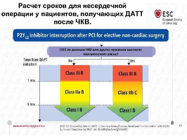 Расчет сроков для несердечной операции у пациентов, получающих ДАТТ после ЧКВ. ОКС по данным