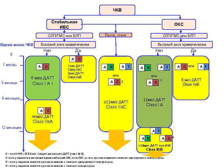 ЧКВ Стабильная ИБС ОКС СЛП/ГМС или БЛП Время после ЧКВ Нет А С 6