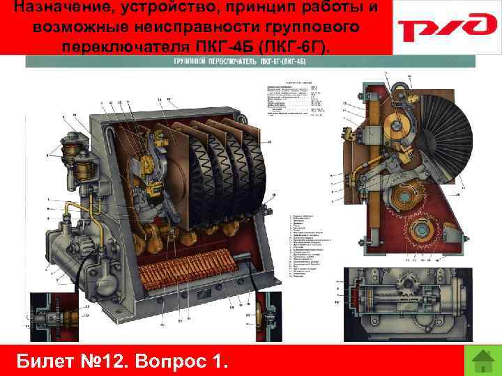 Назначение, устройство, принцип работы и возможные неисправности группового переключателя ПКГ-4 Б (ПКГ-6 Г). Билет