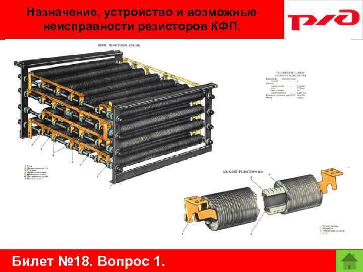 Назначение, устройство и возможные неисправности резисторов КФП. Билет № 18. Вопрос 1. 