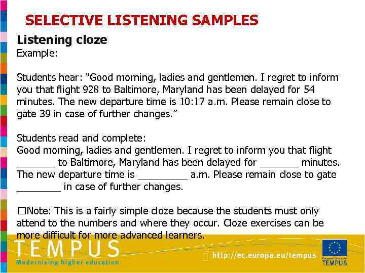 active listening examples students