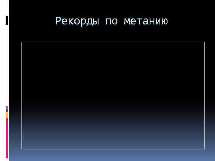 Рекорды по метанию 