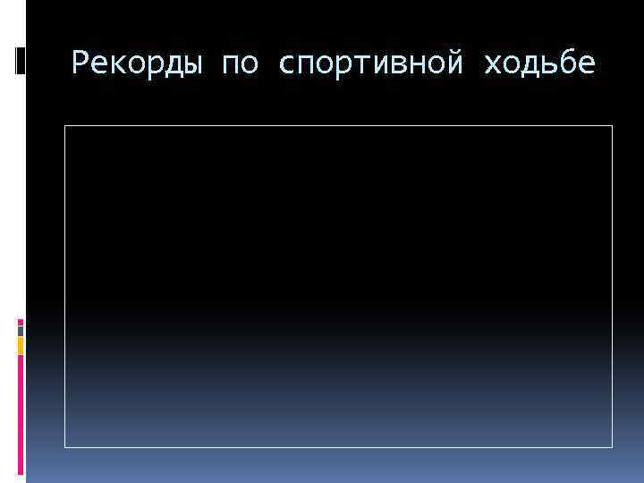 Рекорды по спортивной ходьбе 