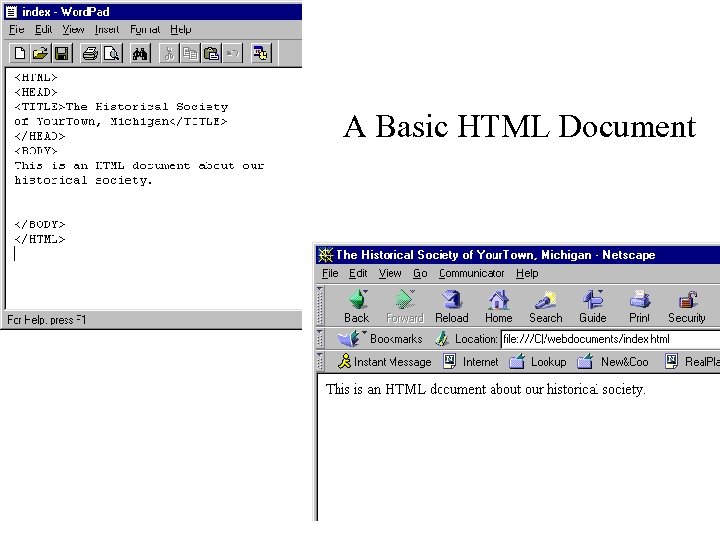 A Basic HTML Document 