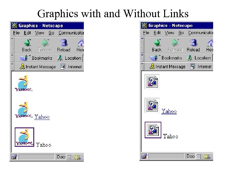 Graphics with and Without Links 