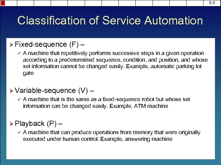 5 Service Management 5 E Operations Strategy Information