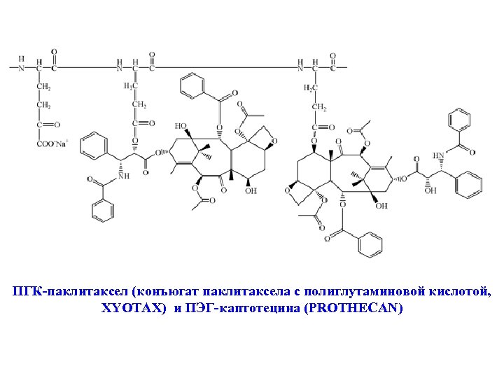 ПГК-паклитаксел (конъюгат паклитаксела с полиглутаминовой кислотой, XYOTAX) и ПЭГ-каптотецина (PROTHECAN) 