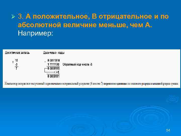 Ø 3. А положительное, B отрицательное и по абсолютной величине меньше, чем А. Например: