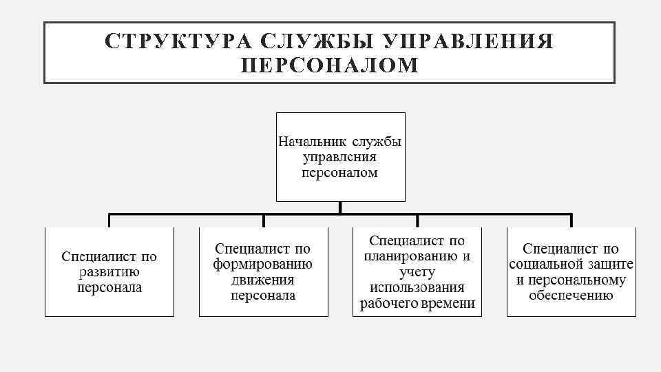 СТРУКТУРА СЛУЖБЫ УПРАВЛЕНИЯ ПЕРСОНАЛОМ 