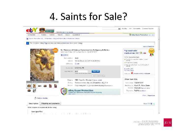4. Saints for Sale? 