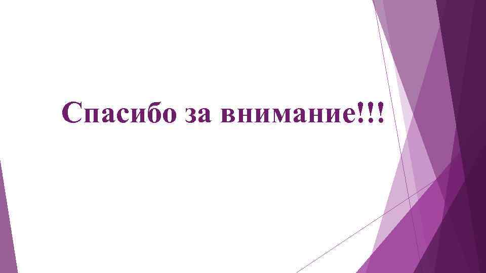 Спасибо за внимание!!! 