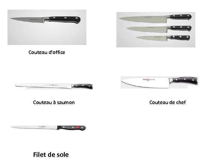 Couteau d'office Couteau à saumon Filet de sole Couteau de chef 