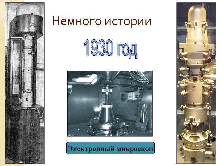 Немного истории Электронный микроскоп 