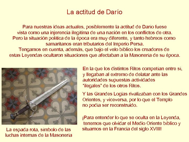 La actitud de Darío Para nuestras ideas actuales, posiblemente la actitud de Darío fuese