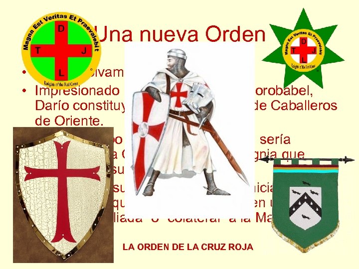 Una nueva Orden • Ahora, volvamos a la Leyenda… • Impresionado por la respuesta