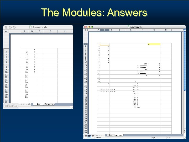 The Modules: Answers 