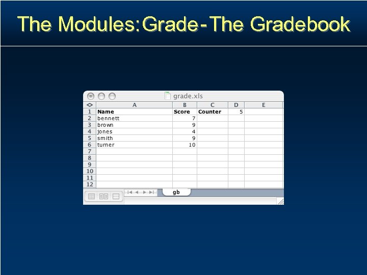 The Modules: Grade - The Gradebook 