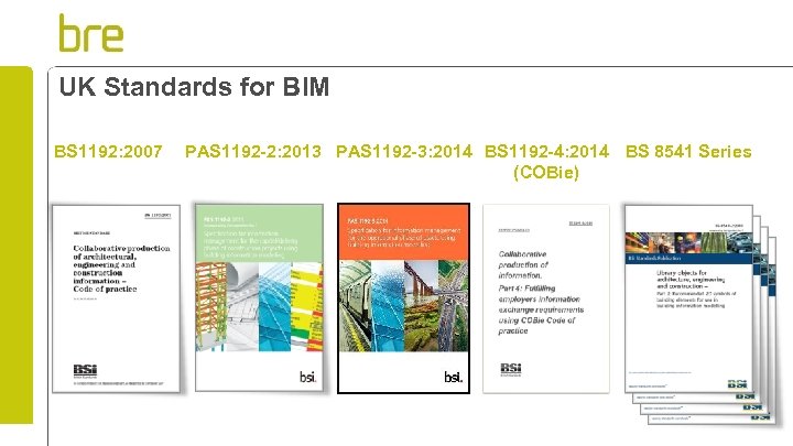 UK Standards for BIM BS 1192: 2007 PAS 1192 -2: 2013 PAS 1192 -3: