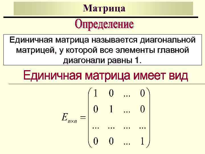 Матрицы и определители Ø Определение матрицы и виды