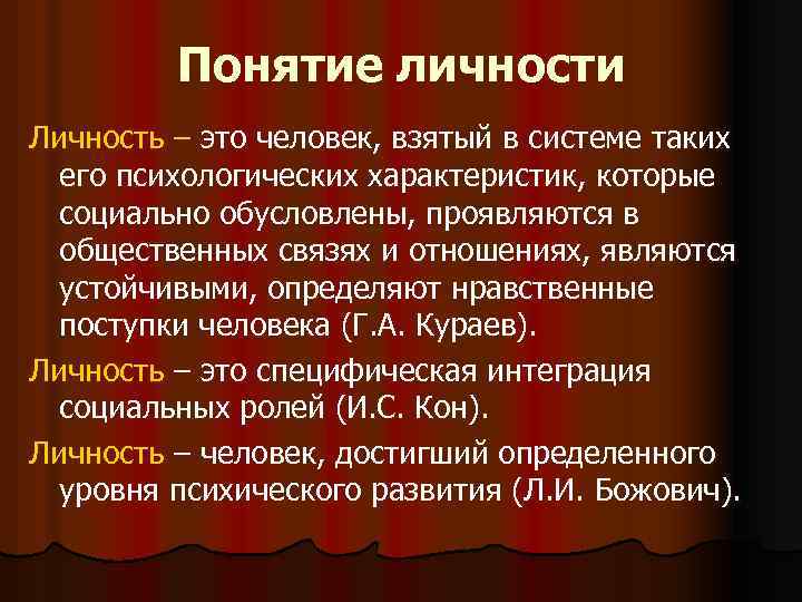 Понятия тем человека