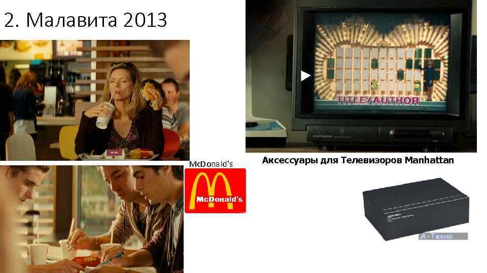 2. Малавита 2013 Mc. Donald’s Аксессуары для Телевизоров Manhattan 