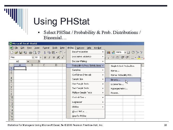 how to use phstat in excel 2013